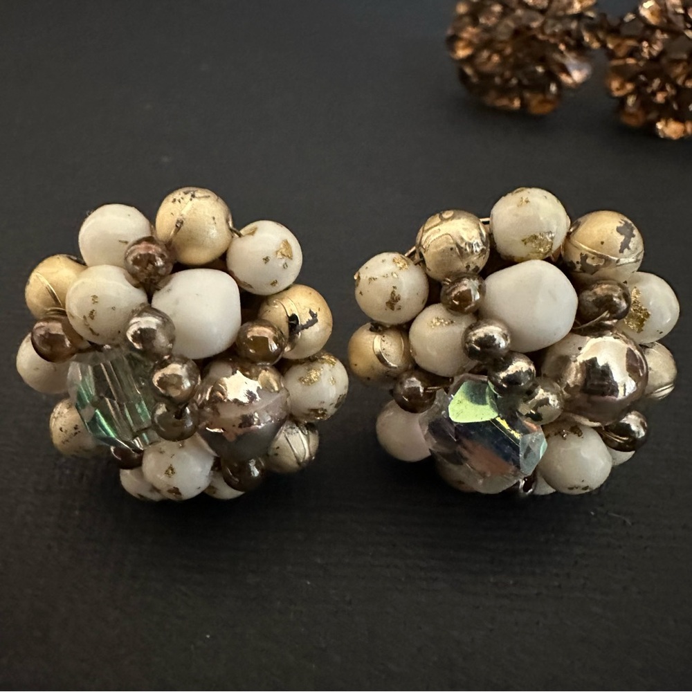 Vintage Cluster Bead Earrings